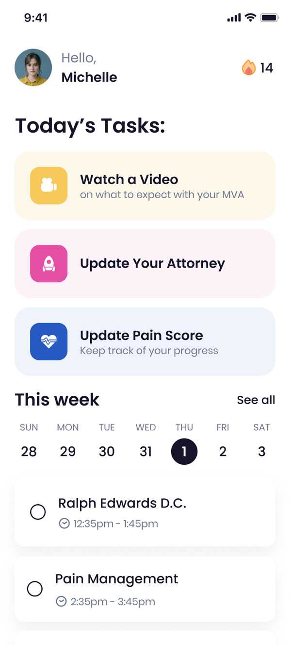 Screenshot of the RECORD App