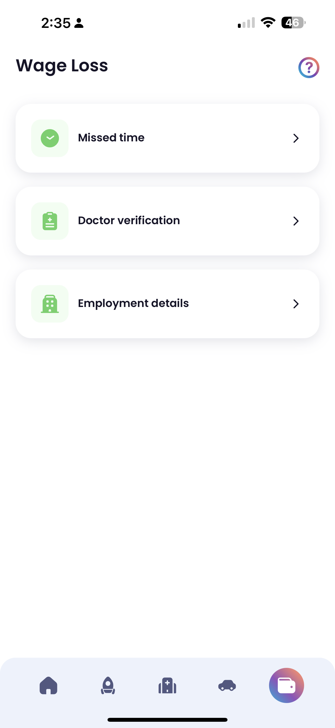 RECORD Screenshot Wage Loss